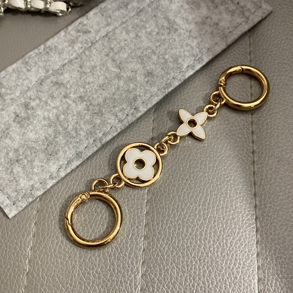 Wallet Insert, White/Silver Adjustable Chain, Bag… - image 4